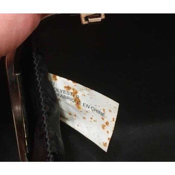 Cross Body Clutch Purse Black Skull Rhinestone Studded W Removable Handle Strap - Picture 7 of 7